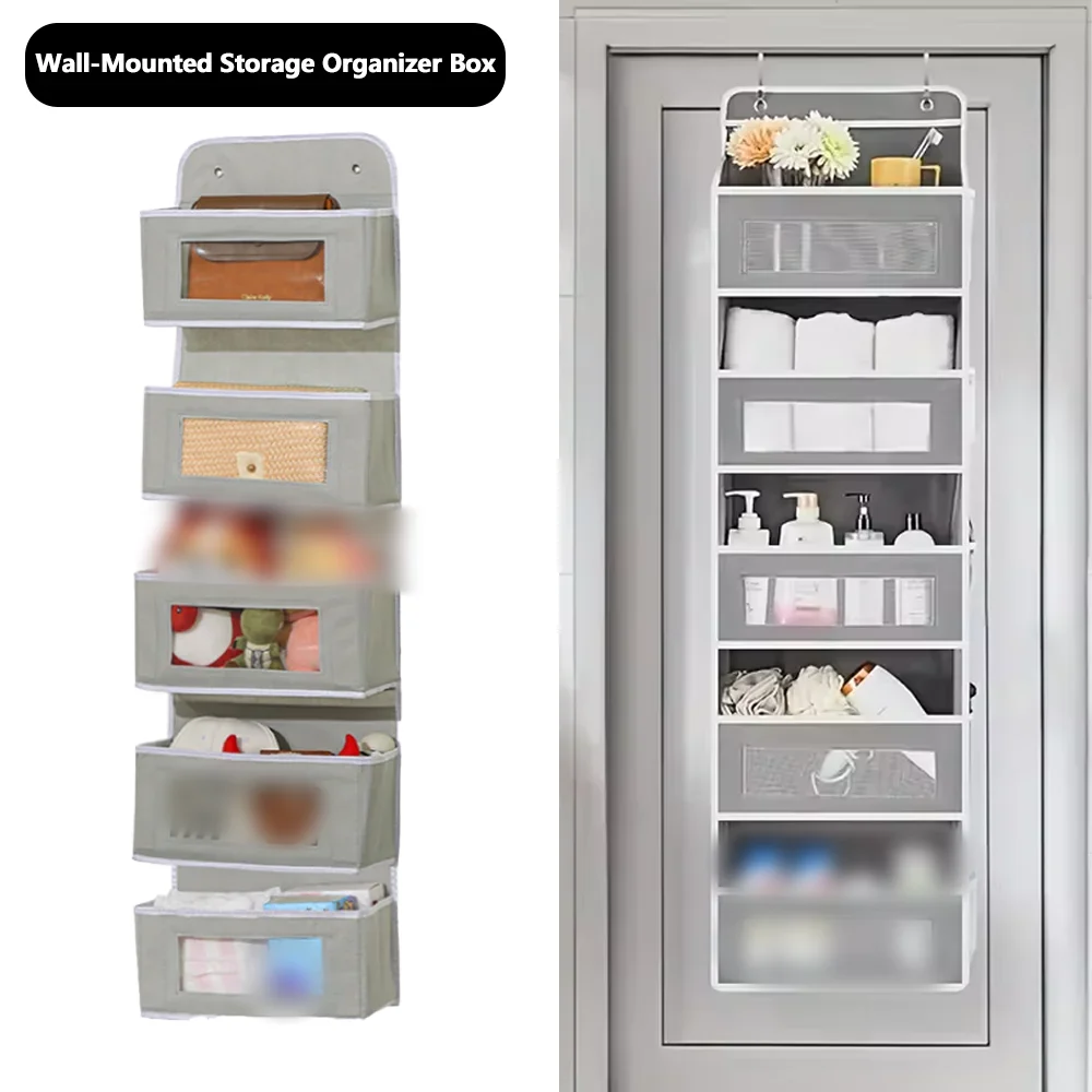 1 x Over-the-Door-Hänge-Organizer – extra große mehrschichtige Aufbewahrungstasche für Spielzeug, Schlafsaal, Essentials und Schrankorganisation Sy