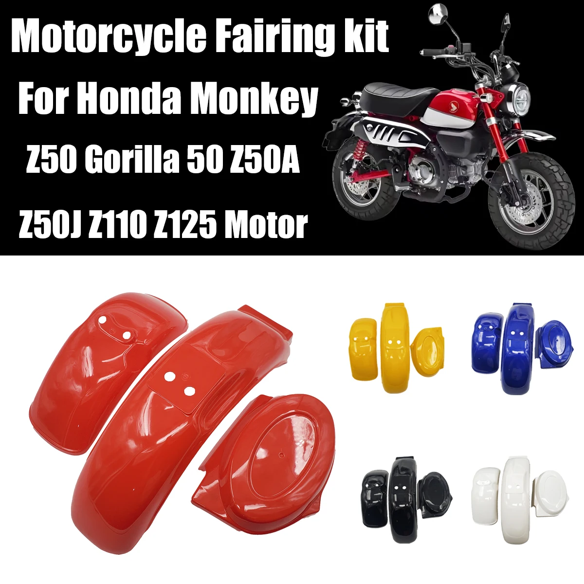 

Front Fender Plastic Guard Fairing Kits Left Fender For Honda Monkey Bike Skyteam Z50 Gorilla 50 Z50A Z50J Z110 Z125 Motor