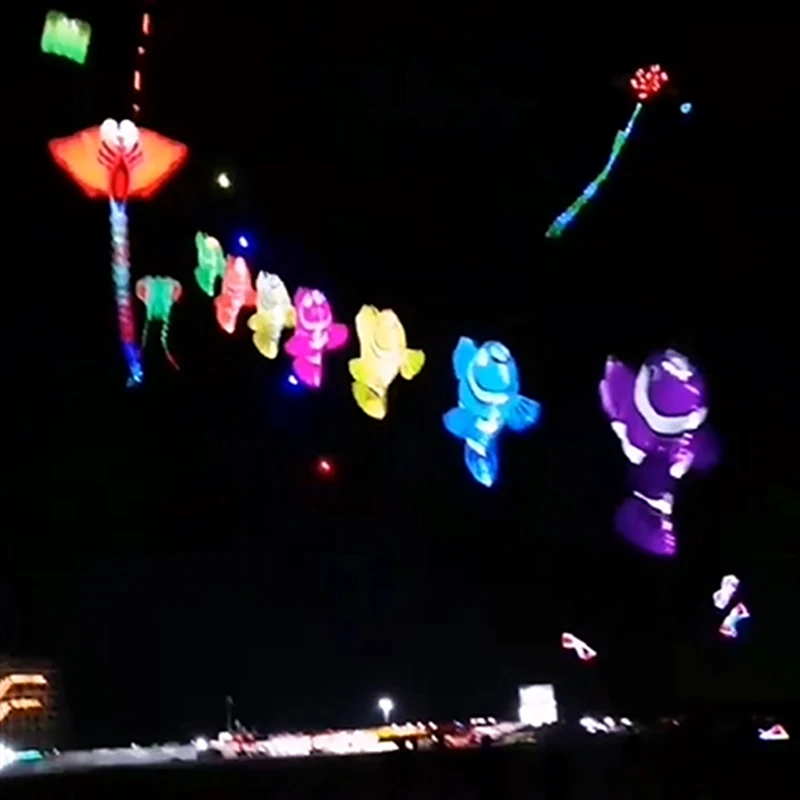 성인용 LED 물고기 연, 연 날리기 장난감, 전문가용 연, 풍선 장난감, 야외 정원 게임, 초대형 연, 야외 장난감