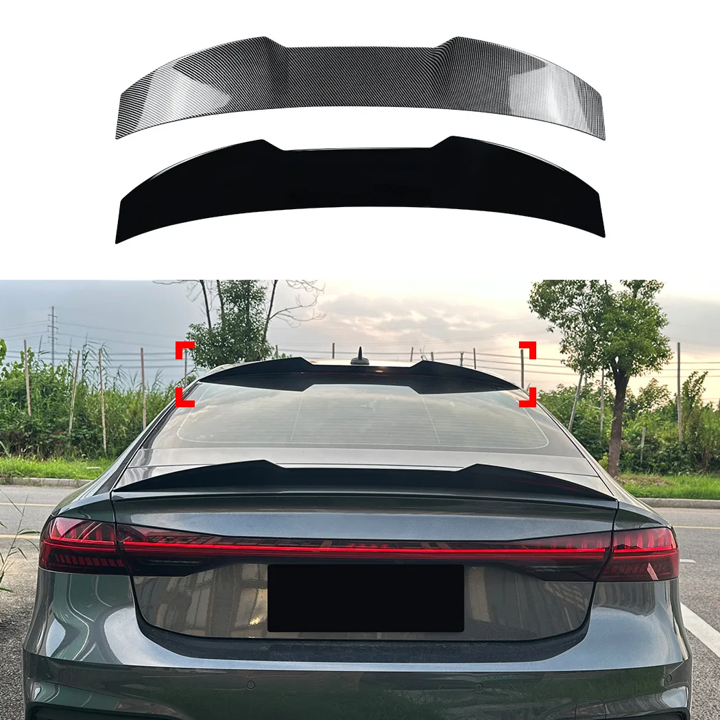 

For A7 S7 C8/2019-2025 Year Roof Spoiler Wing ABS Plastic Car Trunk Body Kit Accessories，Gloss Black