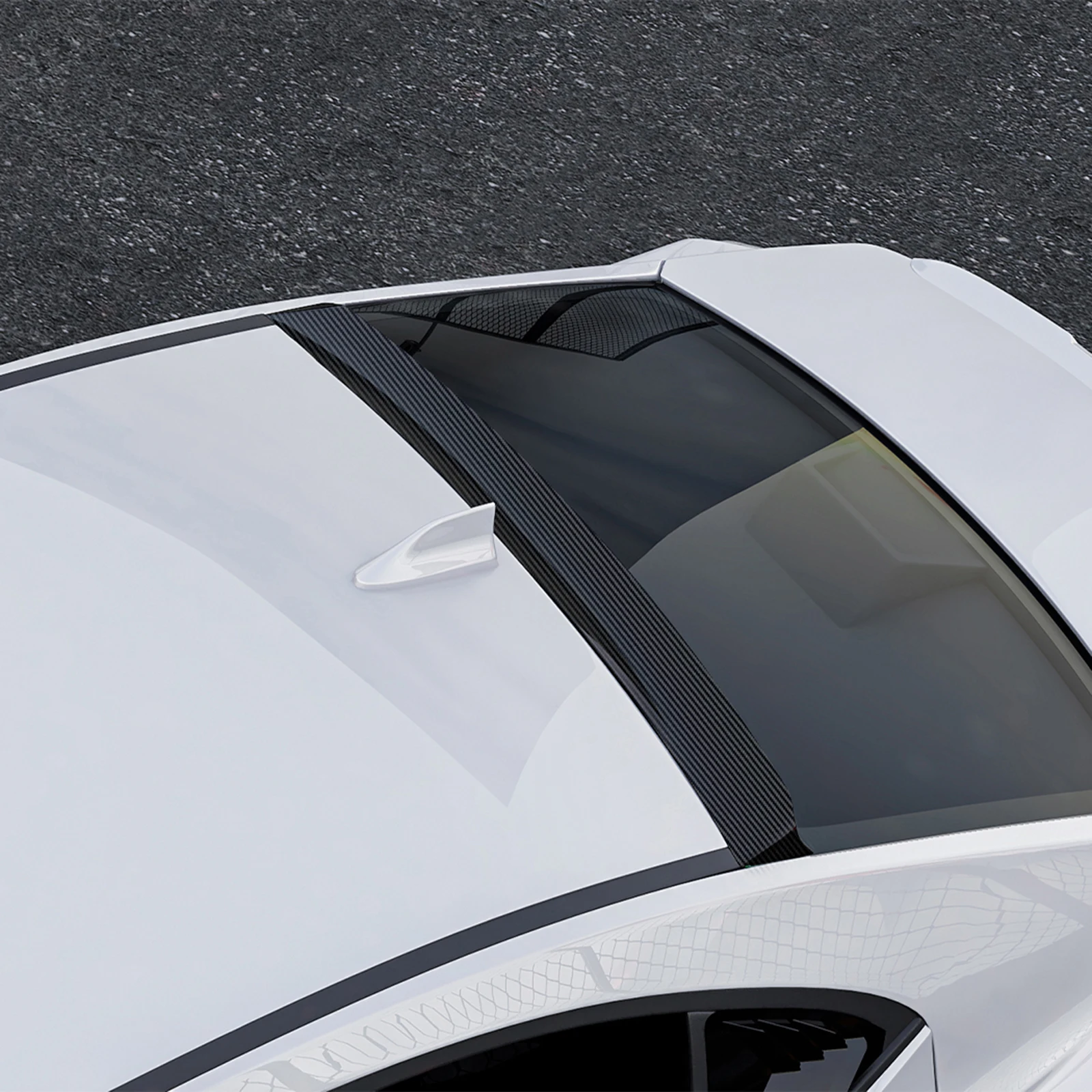 

Carbon Fiber Look/Gloss Black Rear Roof Spoiler Wing Lip Trunk Upper Splitter For Subaru WRX STI VB 5th Sedan 4-Door 2022-2025