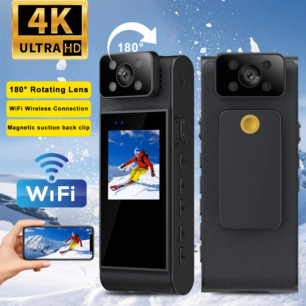 

Wifi 4K HD Mini Camera Portable Digital Video Recorder Body Camera Night Vision DVR Miniature Camcorder New 2024