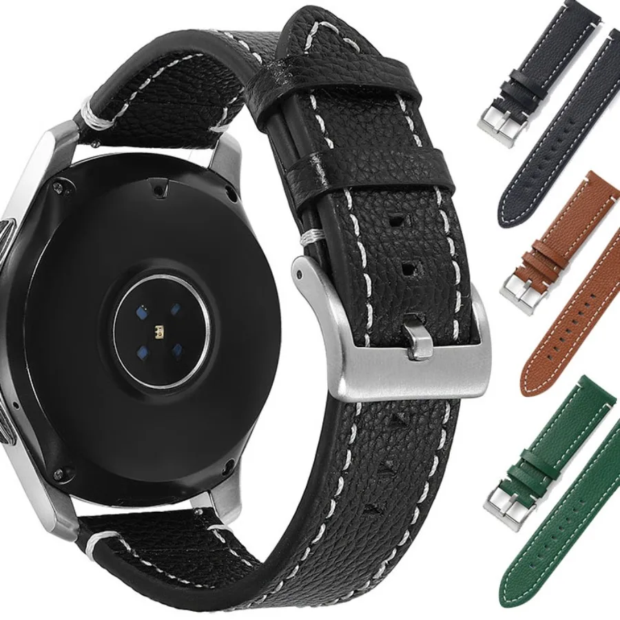 Leder 18mm 20mm 22mm Armbanduhr Band Strap Gürtel Langlebig Weiche Dornschließe Uhrenarmband Geeignet für Männer Frauen Smart Uhren