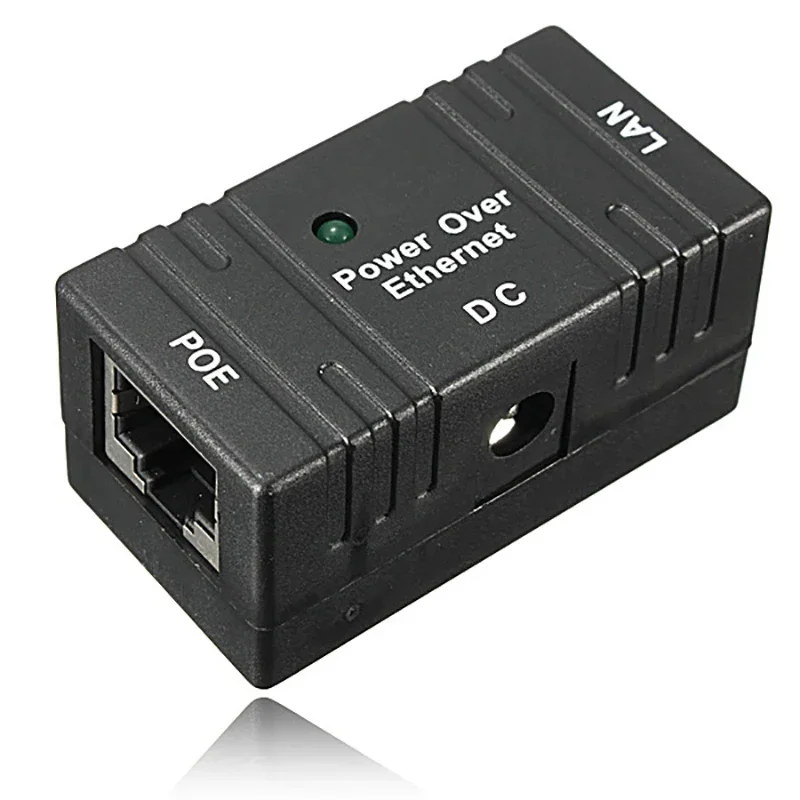 1PC Wall Mount Adapter For IP Camera LAN Network 10/100 Mbp Passive POE DC Power Over Ethernet Injector Splitter
