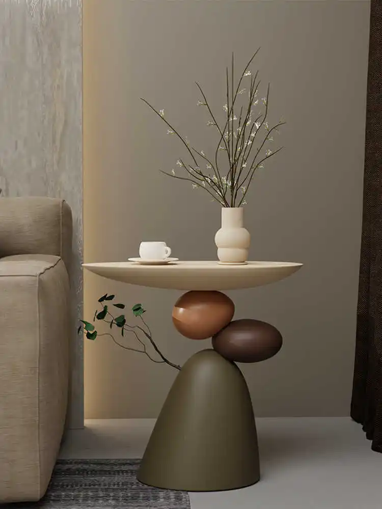 High-end Feel,  Small Size Cream Style Light Luxury Table for Home Use,Sofa Edge Table