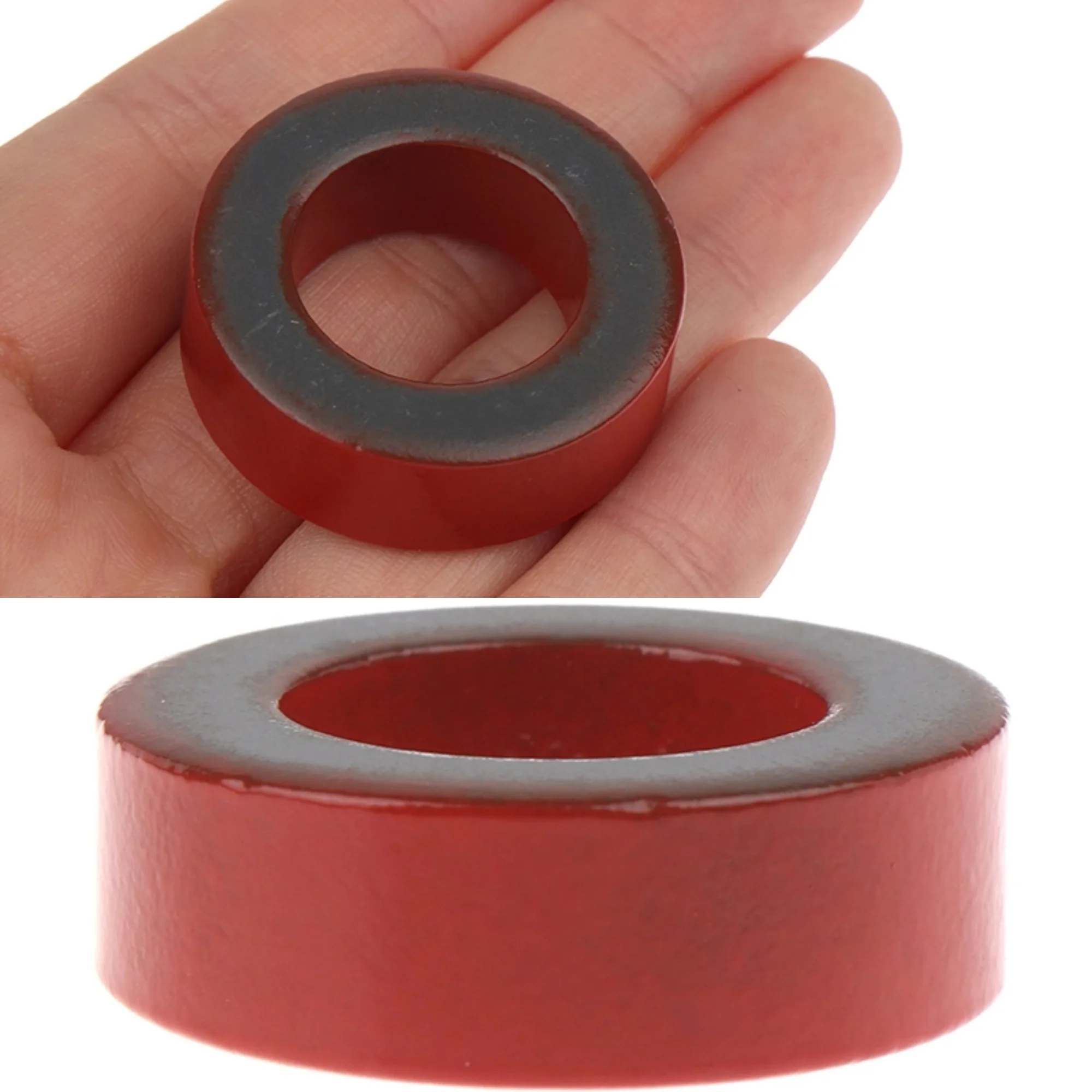 1Piece 33*20*11mm Red Grey T130-2 Iron Ferrite Toroid Cores For Inductors Iron Red Ring Low Permeability