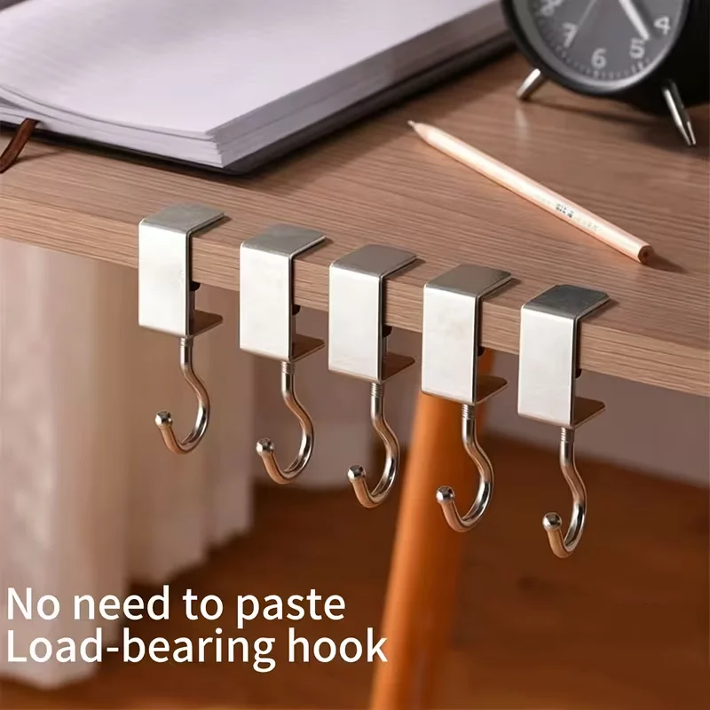 Adjustable Desktop Hook Portable Table Edge Hook No Drilling Needed for Hanging Backpack Headphones And More