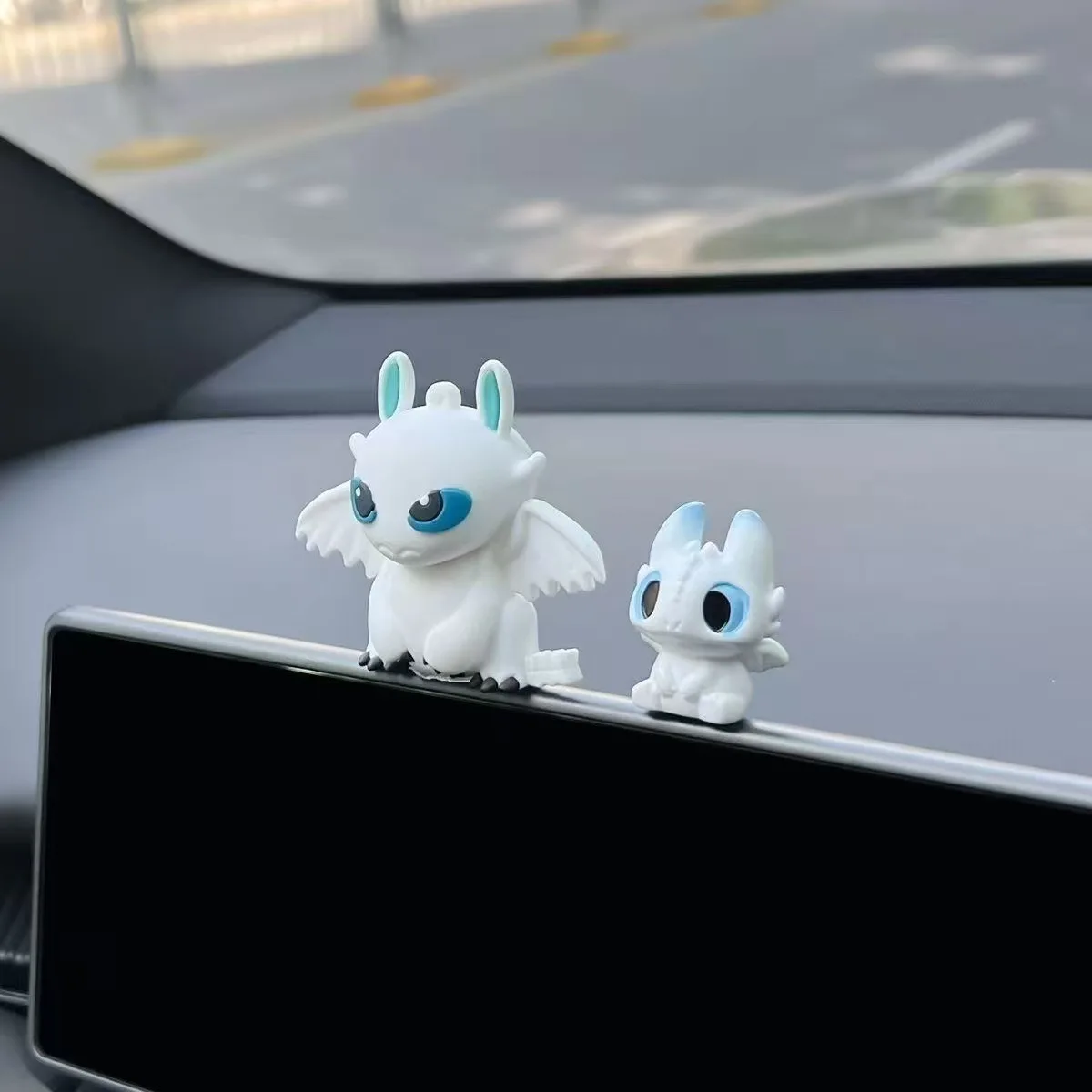 Bandai Anime How to Train Your Dragon Action Figures Toothless Car Center Console Ornaments Doll Model Kids Toys Fans Gifts