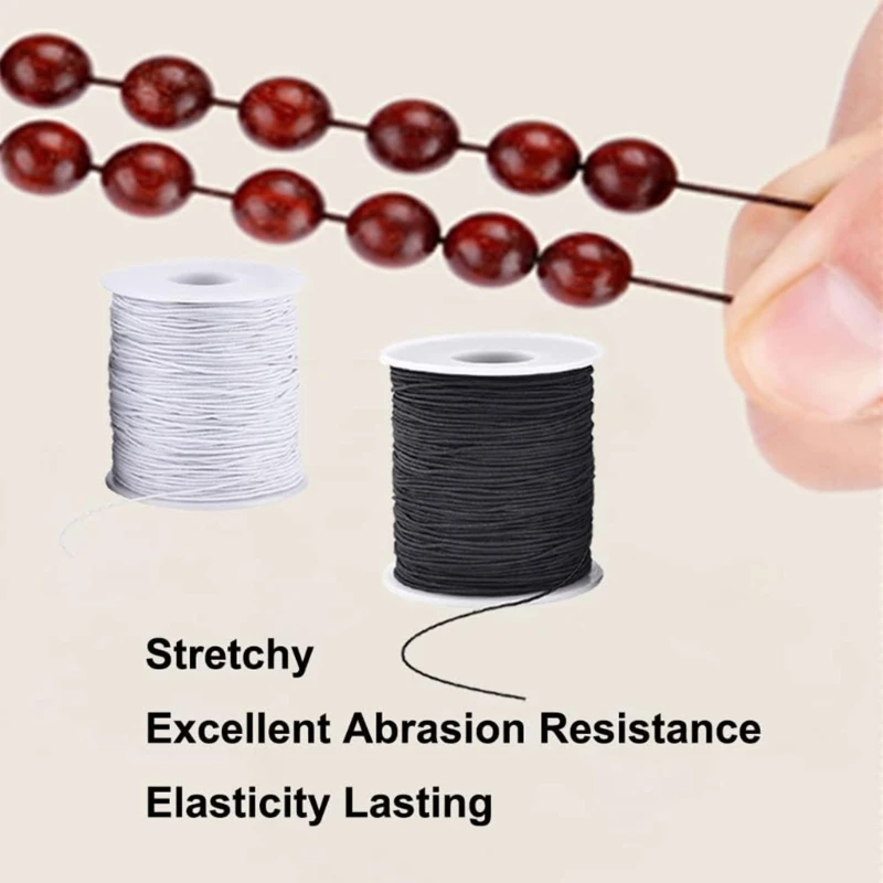 

50m/Roll Strong Elastic Beading Cord 1mm for Bracelets Stretch Thread String Dropsale