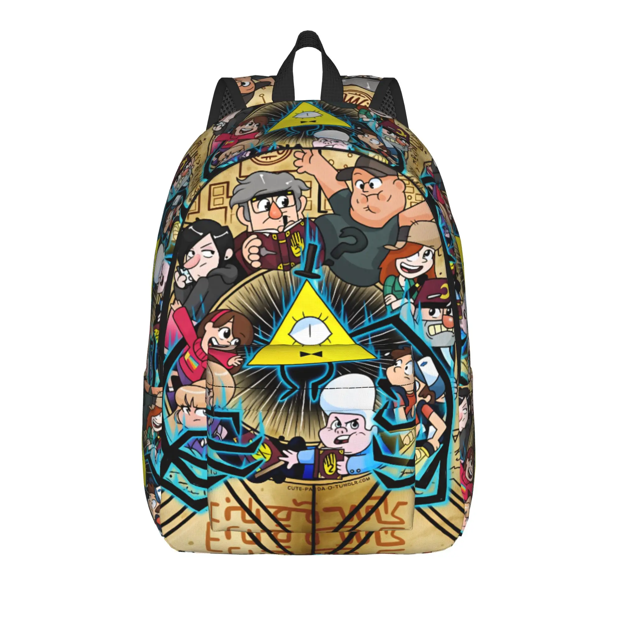 Cartoon G-Gravity Fall Backpack Men Bill Cipher Pattern Backpacks Polyester Kawaii School Bags Sport High Quality Rucksack