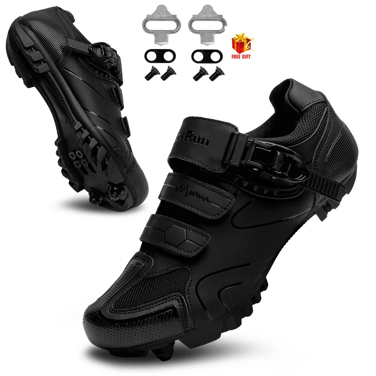 Neue Herren-Fahrradschuhe, praktische Damenschuhe mit doppelter drehbarer Schnalle, Rennradschuhe, Outdoor-Sport- und Freizeitschuhe – Detail 3