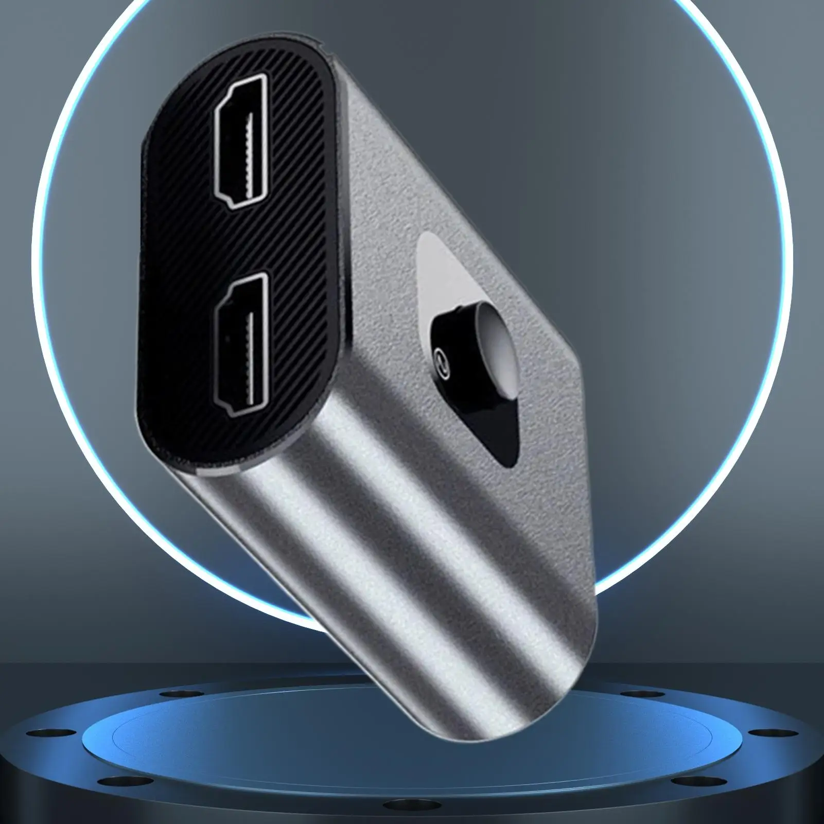 Divisor de pantalla 2 en 1, adaptador de conector de salida, divisor de puerto de pantalla Plug And Play para PC, portátil, Monitor, TV, estudio de trabajo en casa