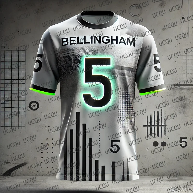 2025 الصيف الذهب الأسود Bellingham رقم 5 جيرسي CHATGPT تصميم كرة القدم جيرسي التدريب تنفس المتضخم س الرقبة كرة القدم تيز
