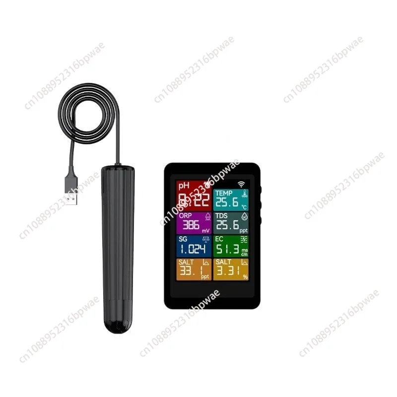 

WiFi wireless eight-in-one online water quality detector, fish tank thermometer, swimming pool thermometer, water thermometer