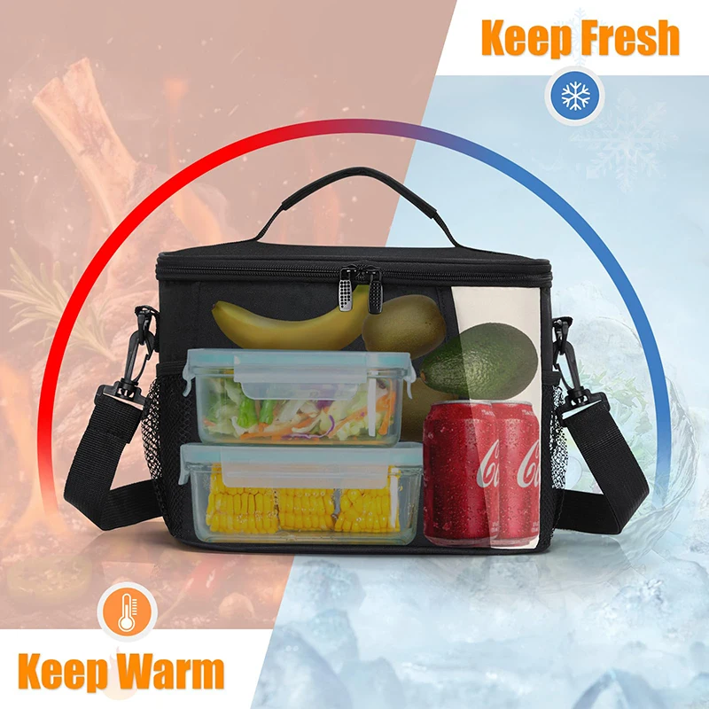 8.6L Thermal Lunch Bag Large For Men Portable Lunch Cooler Box for Work Women Leakproof Insulated Shoulder Carry Keeps Cold/Heat