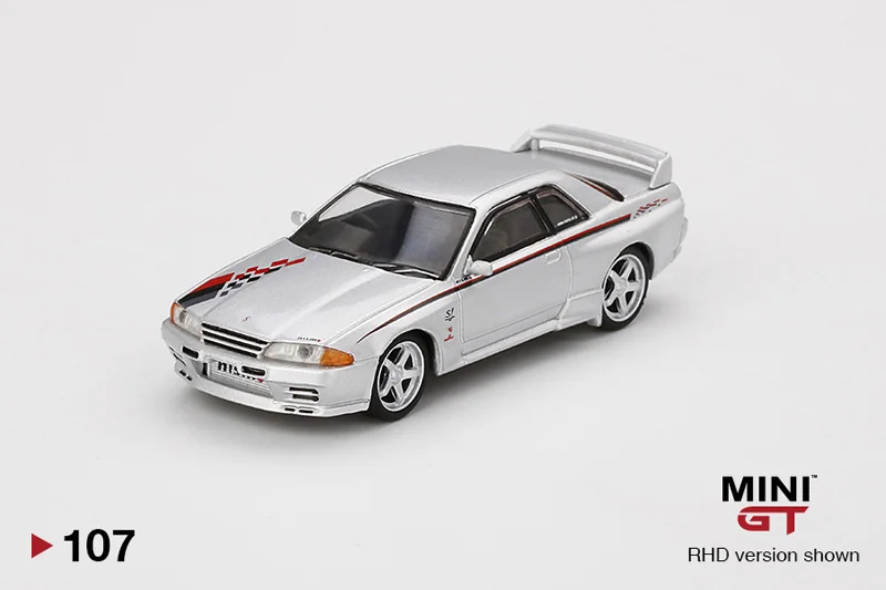 MINI GT  1:64 #107 Nissan Skyline R32 GT-R Nismo S-Tune Simulation  Alloy Carr Model