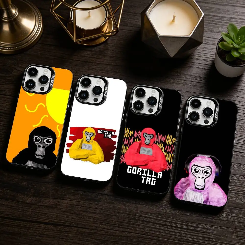 

M-Monkey G-Gorilla TagS Game Phone Case For iPhone 17,16,15,14,13,12,11 Plus,Pro Max,XS,Colored silver phone case