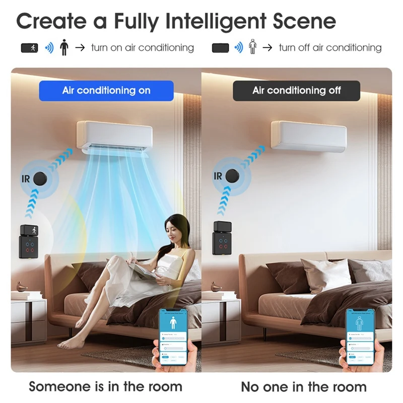 T81C Tuya Wifi Bluetooth Human Presence Detector Smart Human Sensor 24G Millimeter Wave Detector Motion Sensor Detection