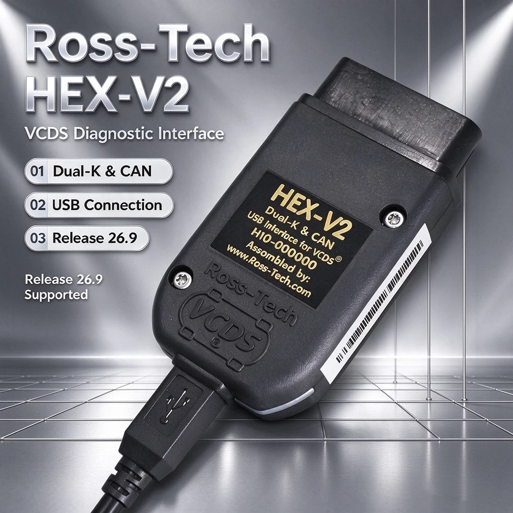 2026 Newest V26.9 VAG HEX V2 VAG COM Interface For VAG COM VW-AUDi Professional Scan Code Upgrade Hardware AUTO COM VCDS TOOL