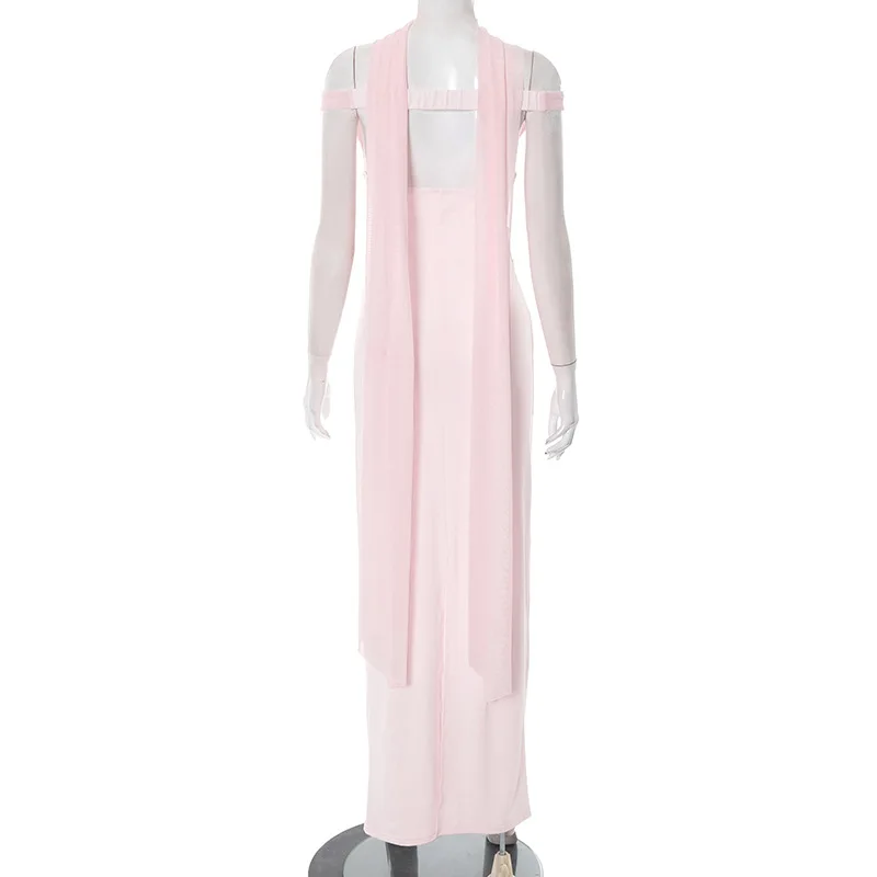 TWOTWINSTYLE เซ็กซี่ Spliced ริบบิ้นชุดผู้หญิง Slash คอปิดไหล่เอวสูงอารมณ์ชุด Bodycon หญิง