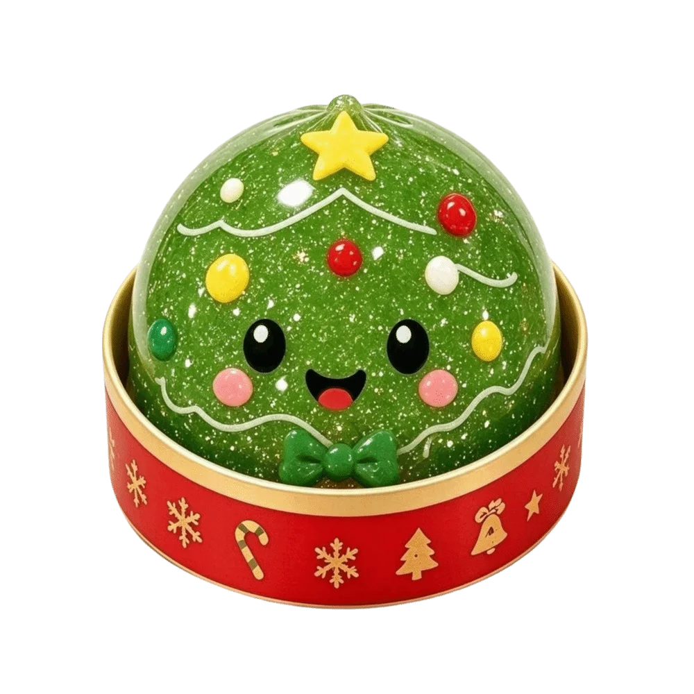 Soft Texture Christmas Stress Squeeze Glitter Ball Reindeer Squishy Fidget Ball Comfortable TPR Santa Squishy Stress