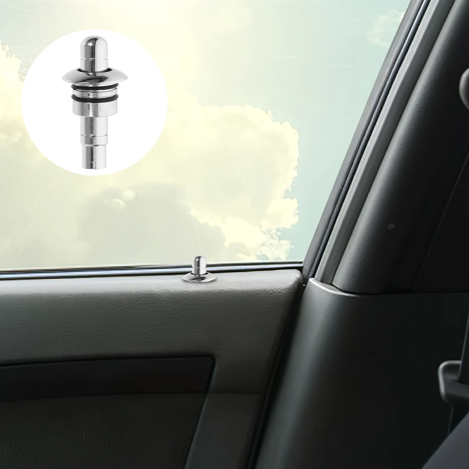 

4pcs Aluminum Alloy Door Pull Handle For Car Interior Accessories Durable Auto Door Lock Knobs Strong Locking Force Rust