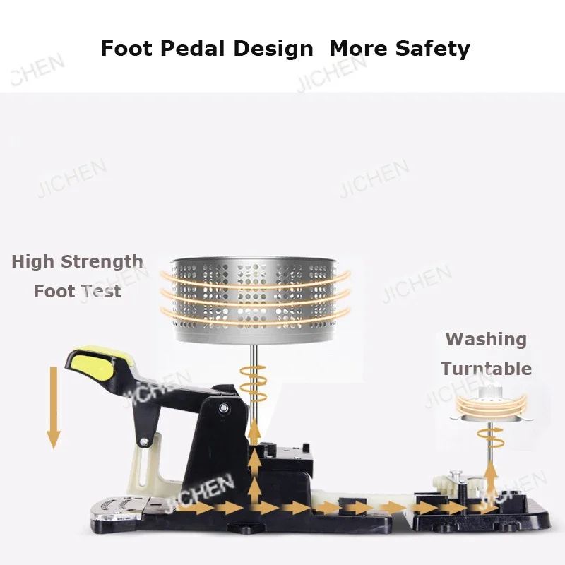

HQC Metal Pedal Rotating Mop Metal Basket Hoisting Rod Extendable Large Capacity 12L Fashionable Design Household Cleaning Tool