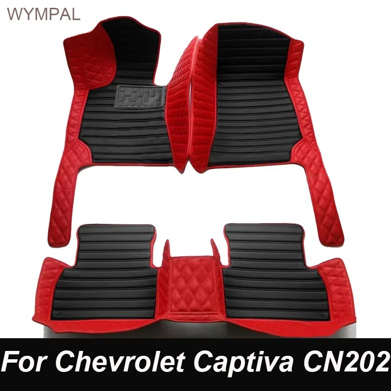 Car Mats Floor For Chevrolet Captiva CN202S 2022 2023 7 Seater Waterproof Leather Car Mats Full Set Alfombrillas Car Accessories