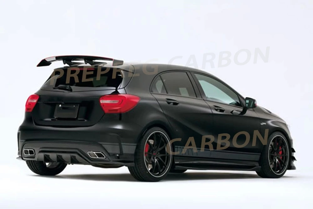 

Carbon Fiber Skid Plate Rear Diffuser Lip Spoiler for Mercedes Benz A Class W176 A250 A260 A45 AMG 2013-2015
