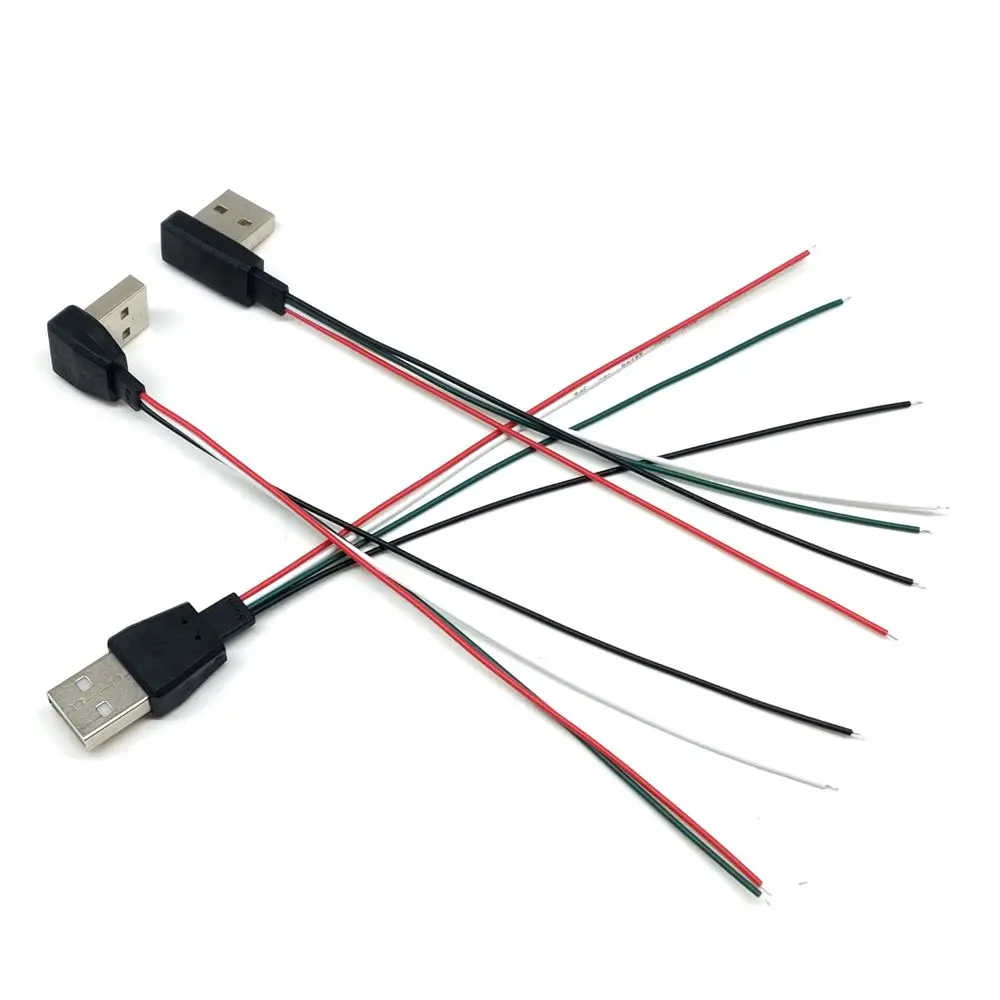 لتقوم بها بنفسك 5 فولت كابل 4 دبوس USB 2.0 حافلة واحدة ذكر 4 دبوس جاك شاحن كابل شحن تمديد المكونات سلك الطاقة الأساسية
