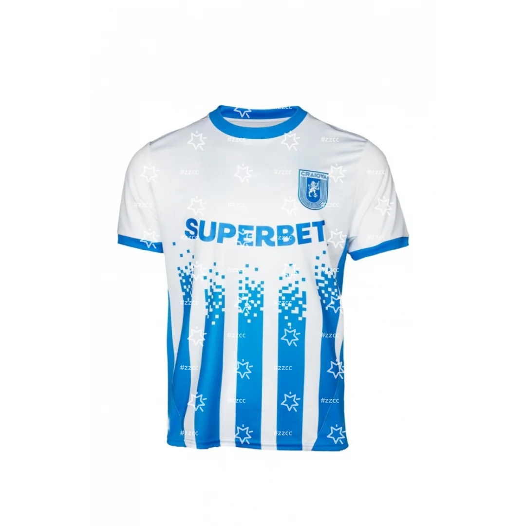 AliExpress NONE 25-26 Universitatea Craiova Home football jersey Training set Summer Sports Quick Dry Men's T-Shirt Kid's Clothing Tee Woman ﻿