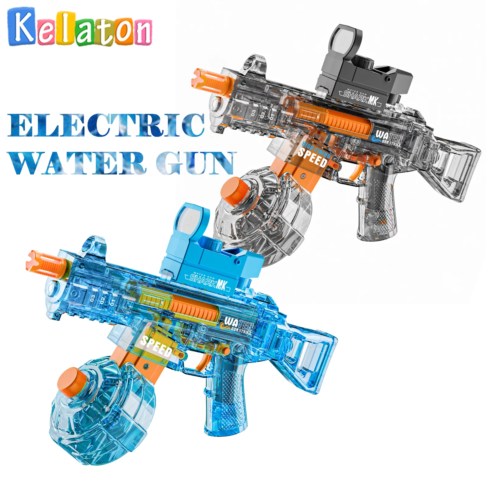Elektrische Wasserpistole für Kinder Automatische Wasserpistole mit LED-Licht Sommer-Outdoor-Spiel Partyspielzeug für Erwachsene und Kinder
