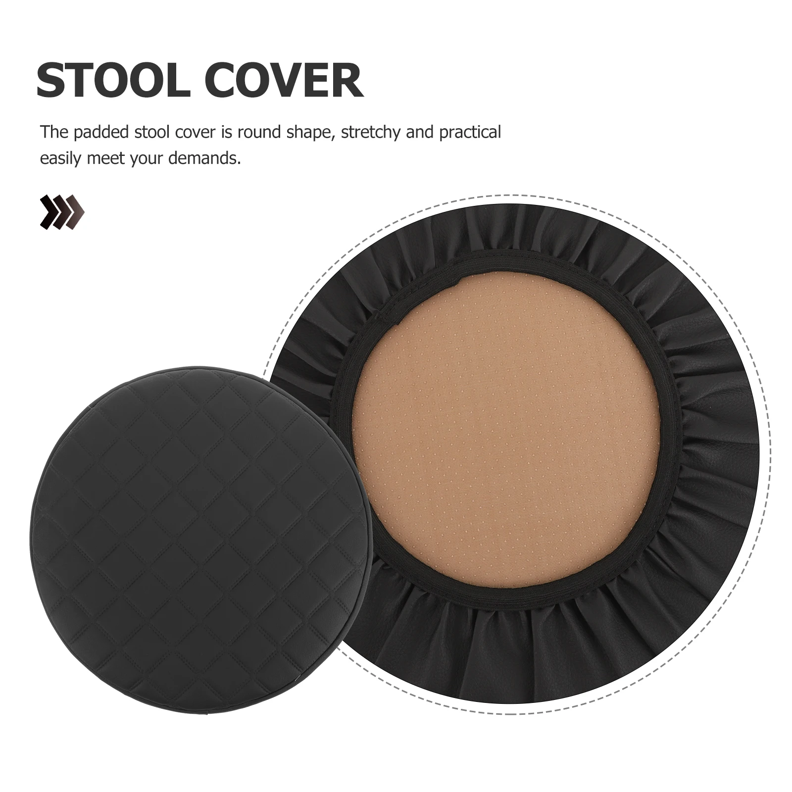 

1pcs Elegant Round Seat Cover Soft Elastic Chair Protector Dustproof Replacement For Bar Stool Dining Chair Seat