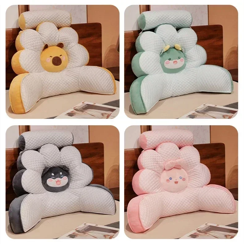 Bedhead Pillow Decoration Lunch Break Reading Lumbar Protection Flower Shape Cartoon Seat Cushion Pregnant Women's Pillows