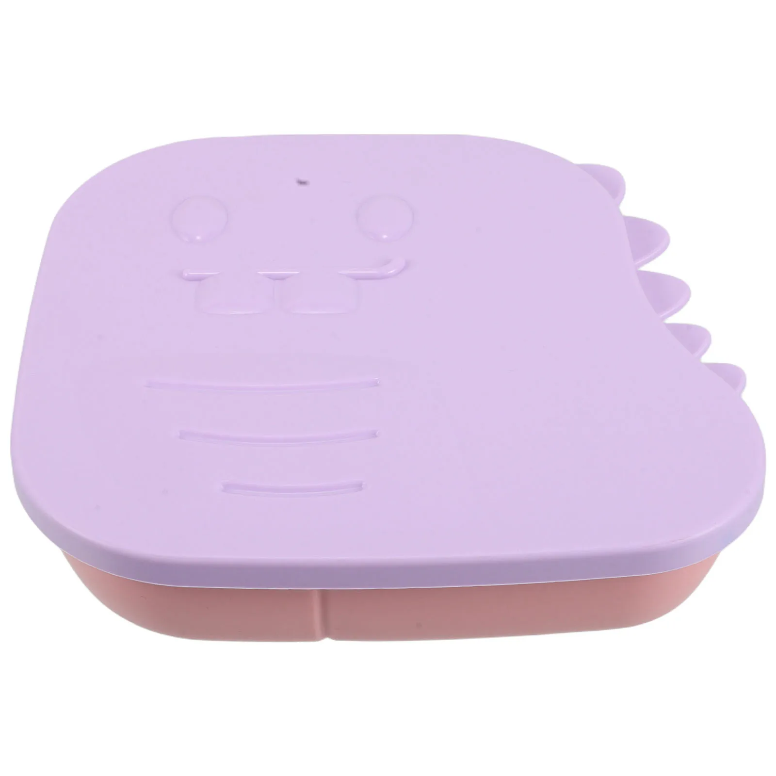 

Cartoon Animal Shaped Children Dinner Plate Set Lavender Suction Base Divided Compartments For Portion Control Reusable