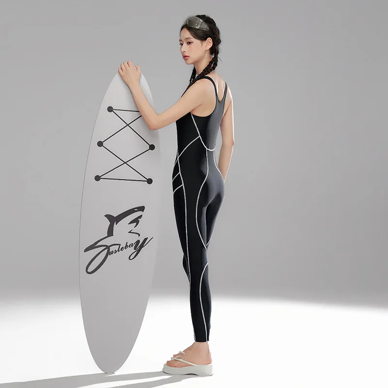 Women UV Protection Outdoor Water Sports Beach Surfing SwimWear Female Back Zipper Quick-Dry Push Up Bathing Swim Rash Guard