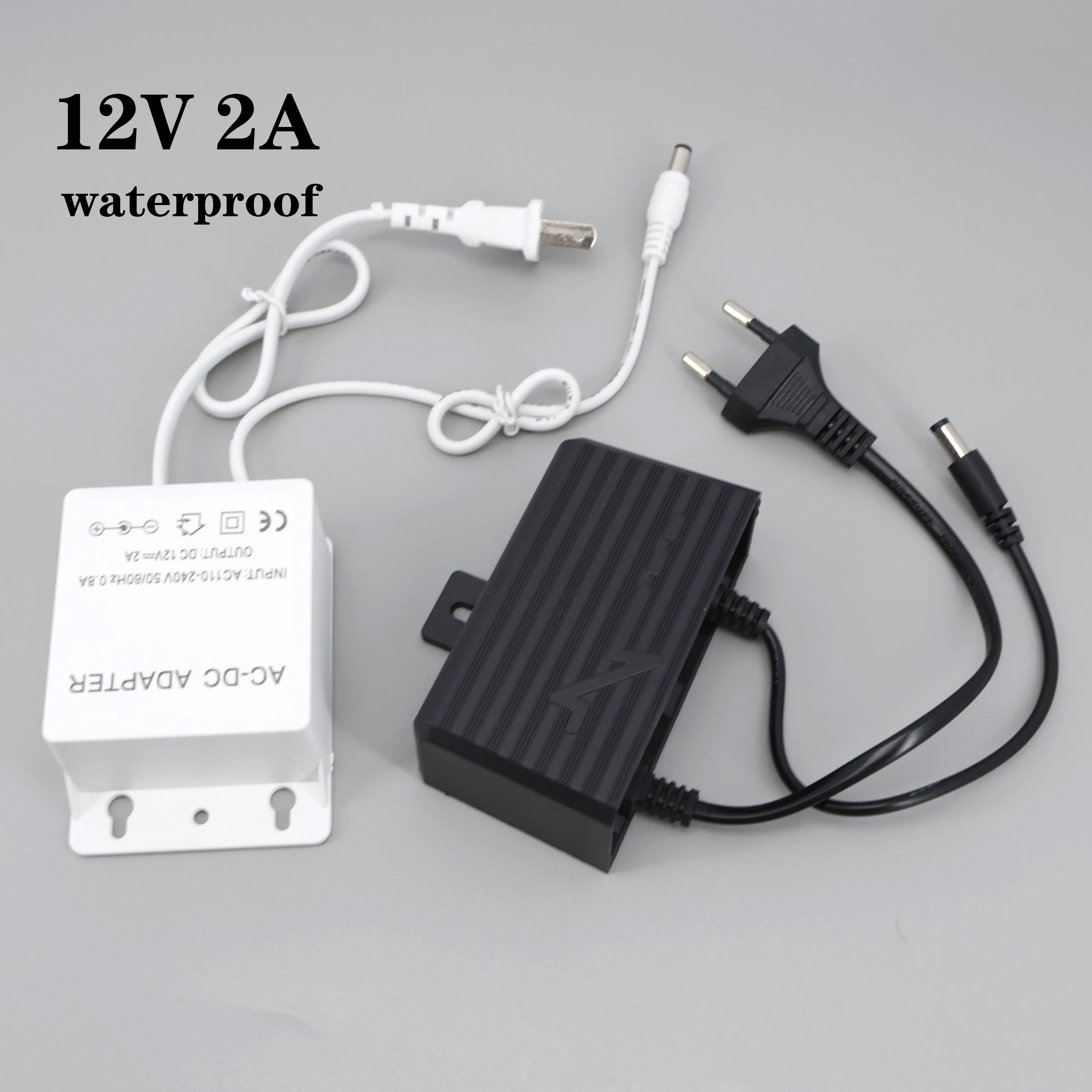 

mini DC 12V 2A Power supply 2000ma outdoor Waterproof US EU 24w Adapter For led strip CCTV Cameras AHD NVR AC 240V 5.5*2.1mm o1