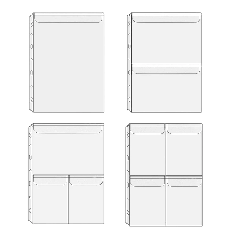 

A4 Die Storage Book Binder Pocket Page Scrapbook Crafts Stamps Cutting Dies Folder Organizer Bag Photo Album Sleeves with Flap