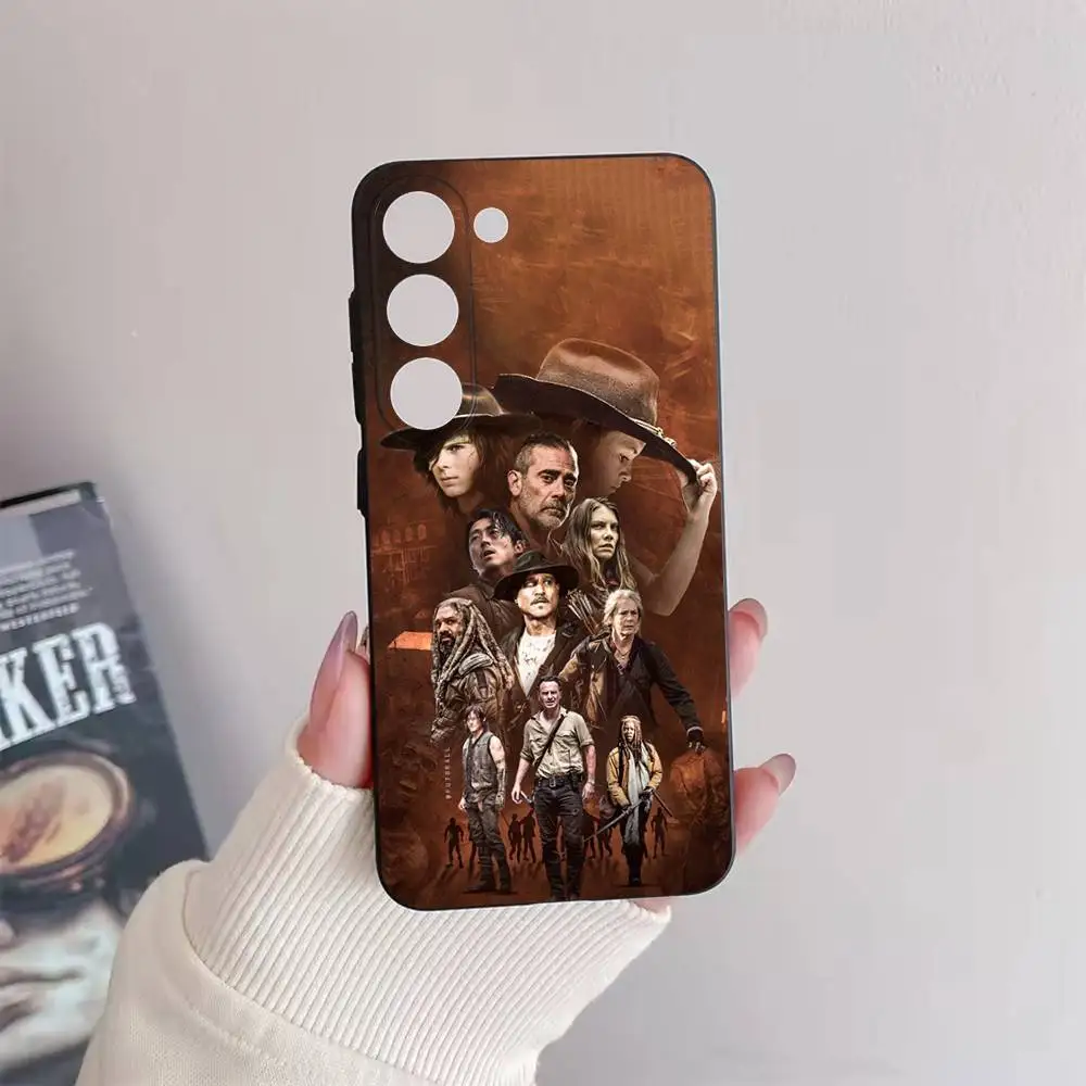 TWD เคสโทรศัพท์สำหรับซัมซุงกาแล็คซี่ A73,72,51,53,52,71,22,5G,โน้ต,J7,8,9 ปกนุ่มสีดำ