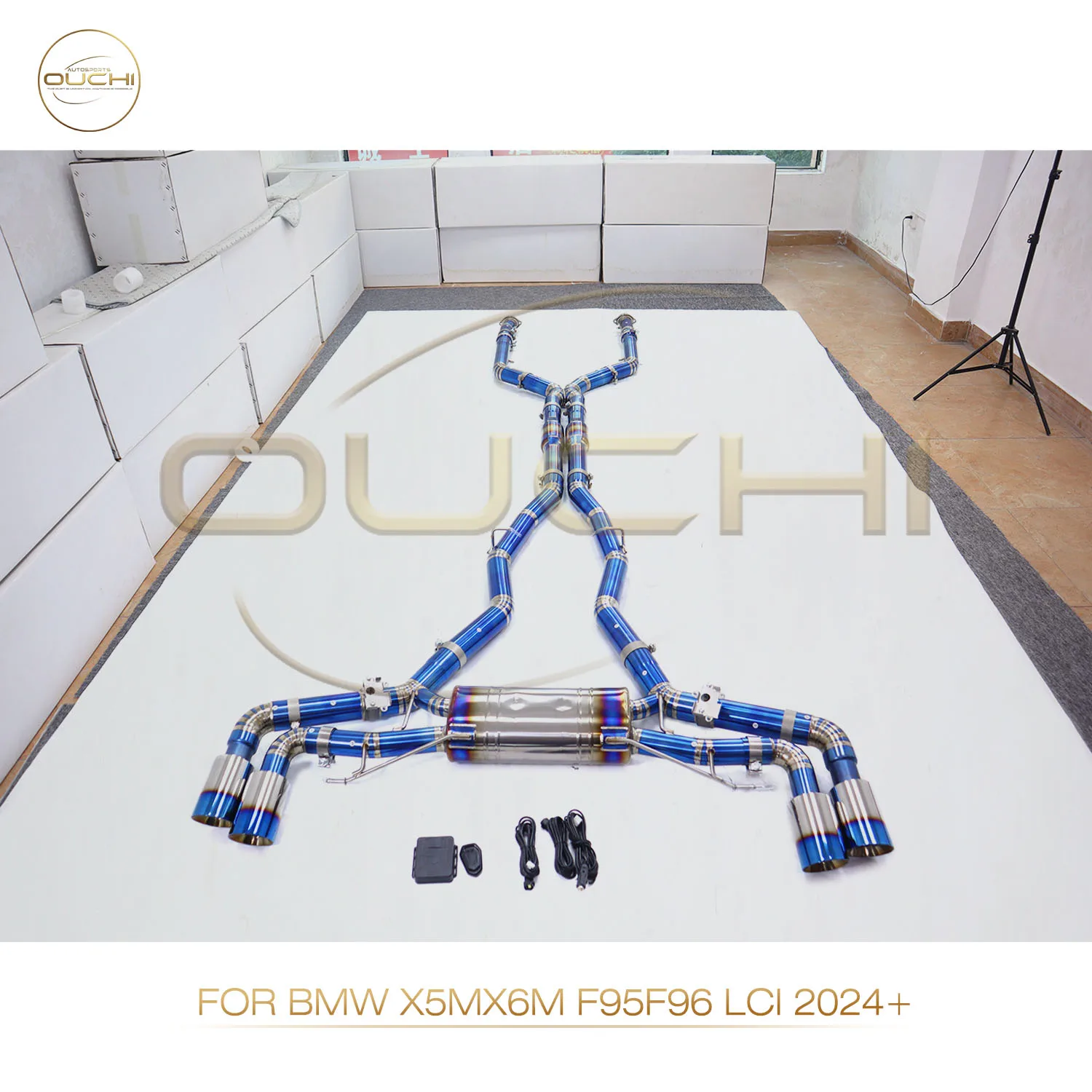

OUCHI Factory Direct Sales Titanium Alloy Exhaust Catback For BMW X5M X6M F95 F96 LCI 2024+ With Electronic Valve Muffler