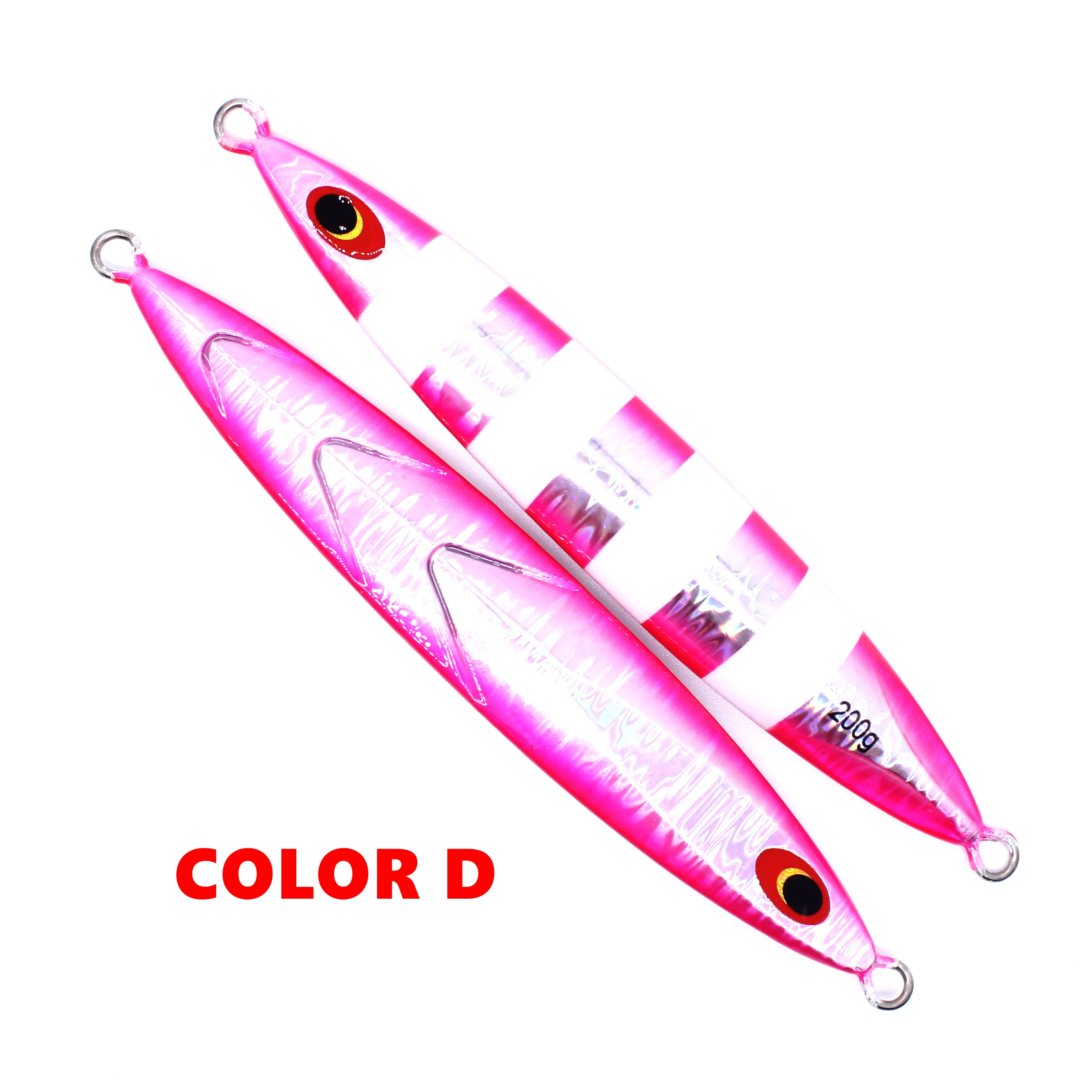 AOCLU Tiefsee Langsam Metall Jig 200g 300g Harten Köder Sinking Stick Köder UV Glow Leuchtende Zebra Für thunfisch Zacker Seebarsch Angeln – Detail 11