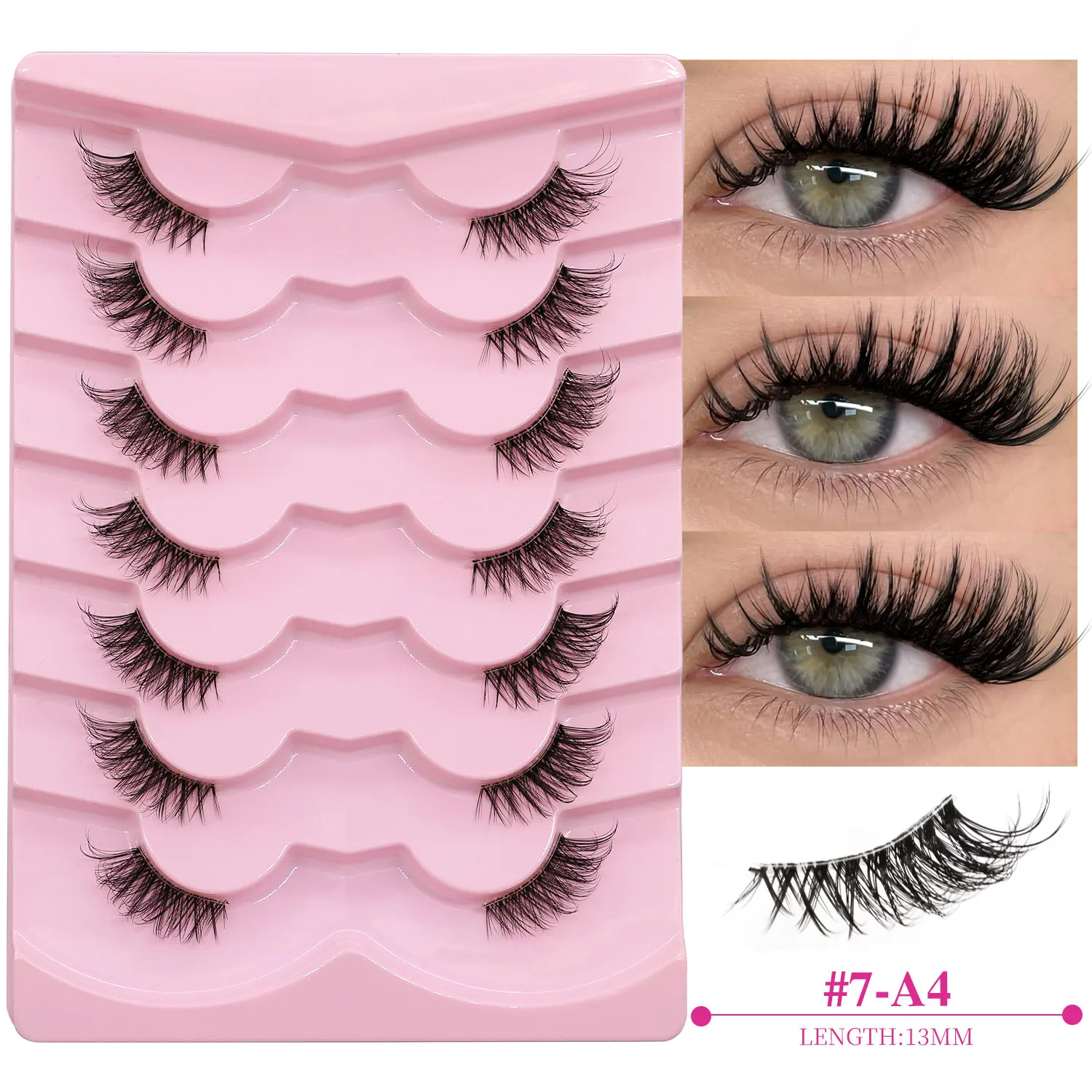 False Eyelashes Half Lashes, Cat Eye Look