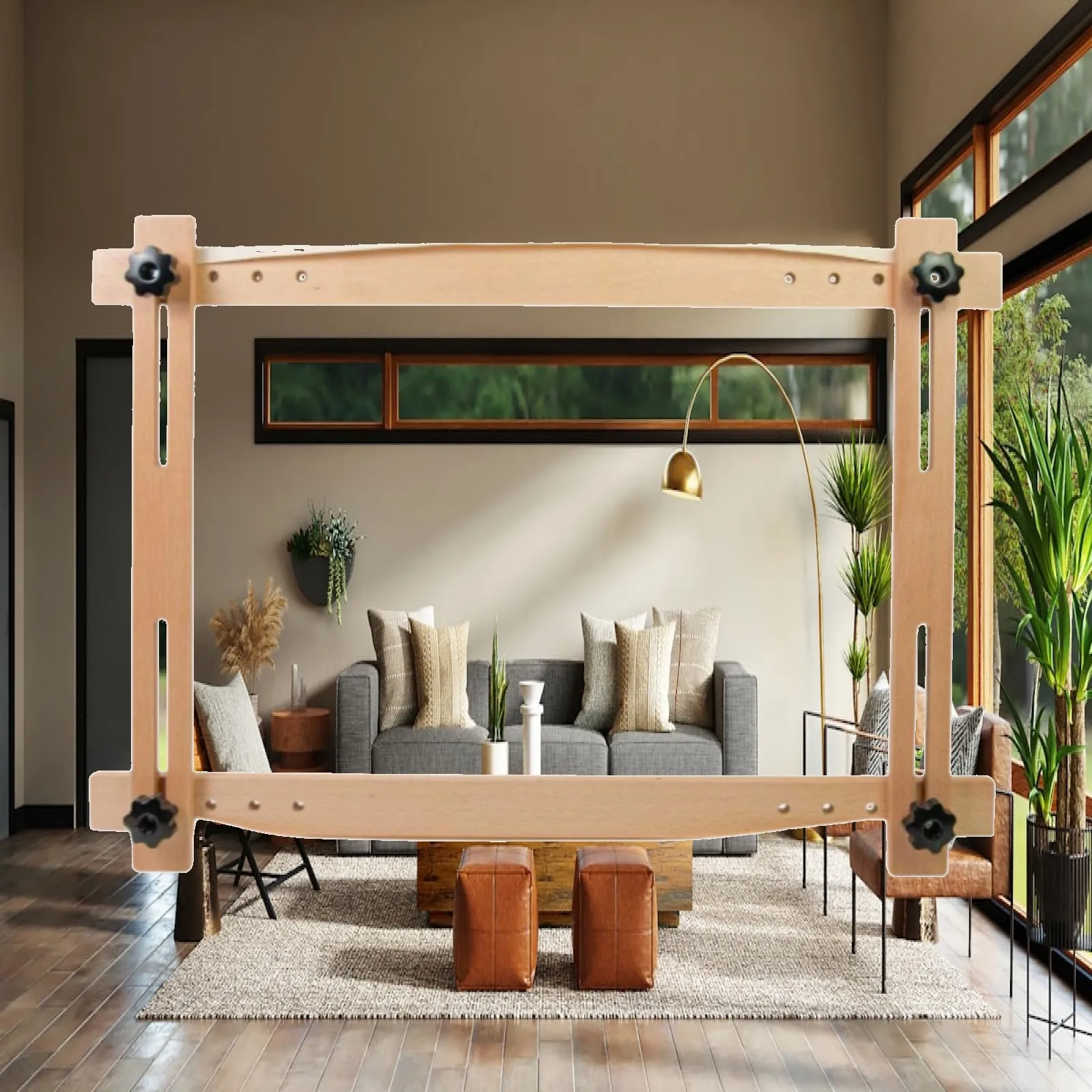 

Rectangular Embroidery Frame Stand for Cross Stitch and Quilting Frame Hoop for Sewing Crafts 70x50cm