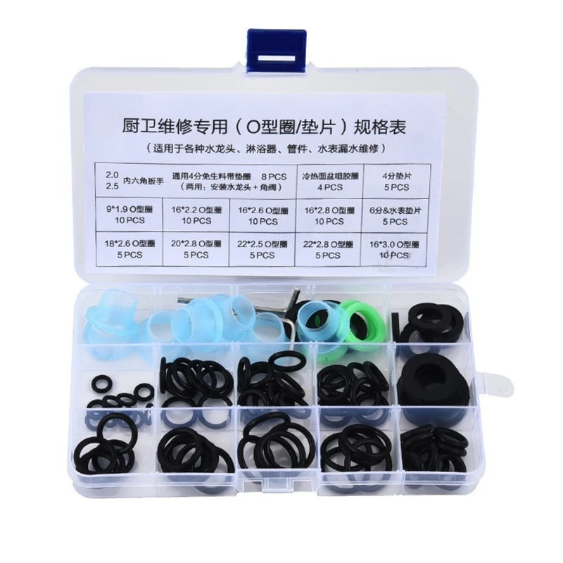 

Faucet Washers & O-Rings & Plumbing Gasket Universally Rubber Washers Assortment for Faucet Hose Spigot Plumbing