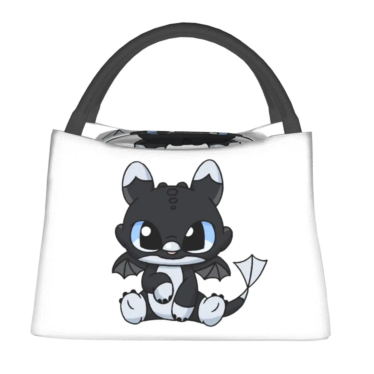 Night Light Fury Toothless Lunch Bags Insulated Bento Box Resuable Lunch Tote Picnic Bags Thermal Bag for Woman Girl School