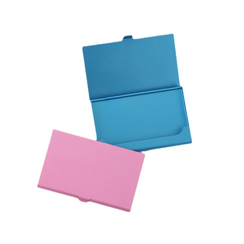 1PC Aluminum Business Card Postcard Storage Case Metal Card Holder Box Portable Large Capacity Card Container For Men And Women