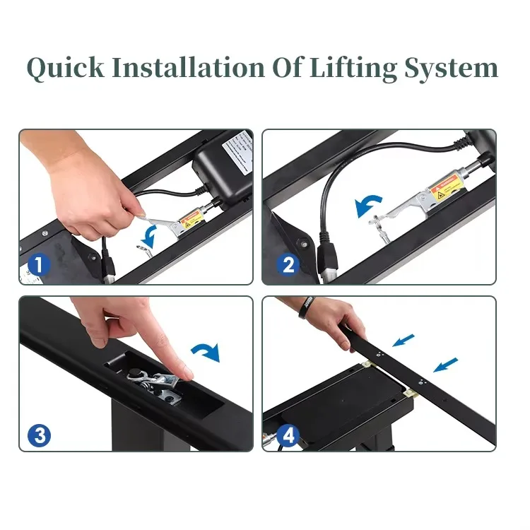 FOR 2HF2A-KZB Pre-Assemble Electric Standing Office Computer Desk Fast Install Dual Motor Height Adjustable Table Lift Mechanism