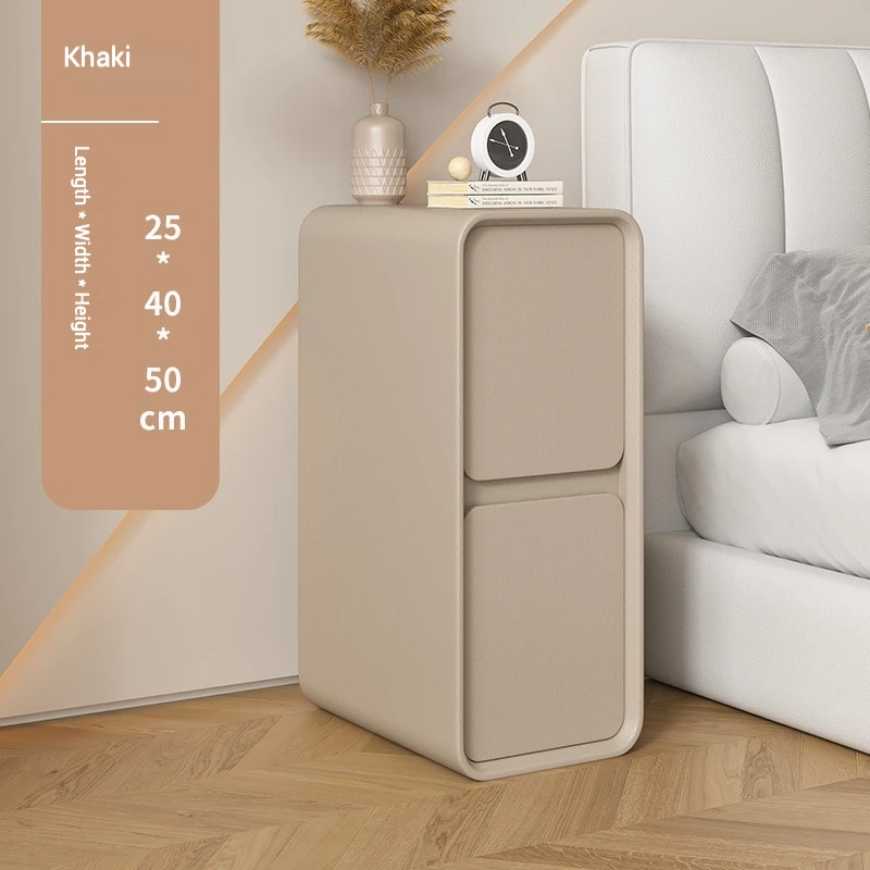 Custom Modern Simple Small Bedside Table2 Drawer Nightstands With Solid Wood For Bedroom Beside Hotel Apartment