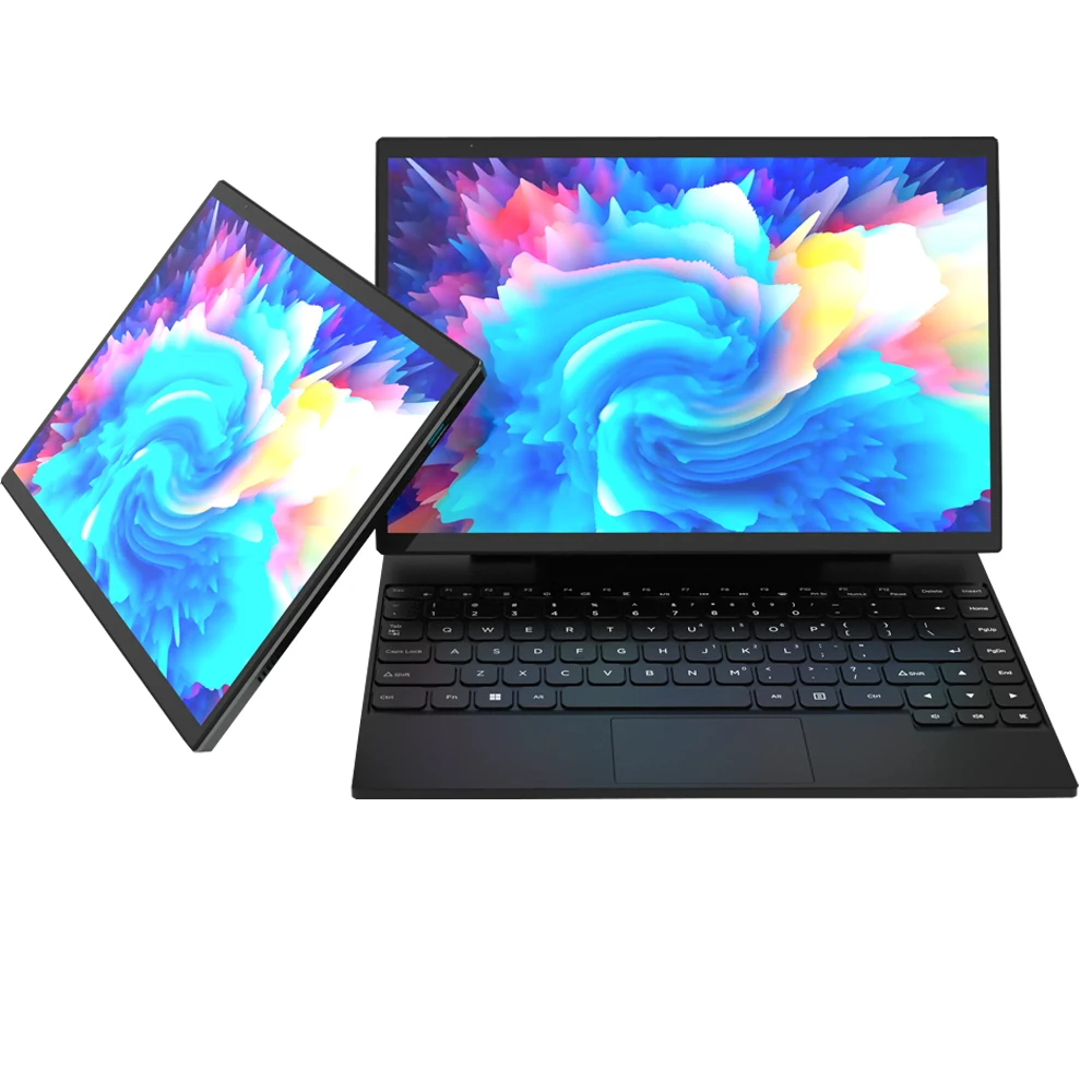 2024 New 14 Inch Portable Business Laptop Multi-Form Touch Screen Backlit Win 11 12GB RAM Quad English