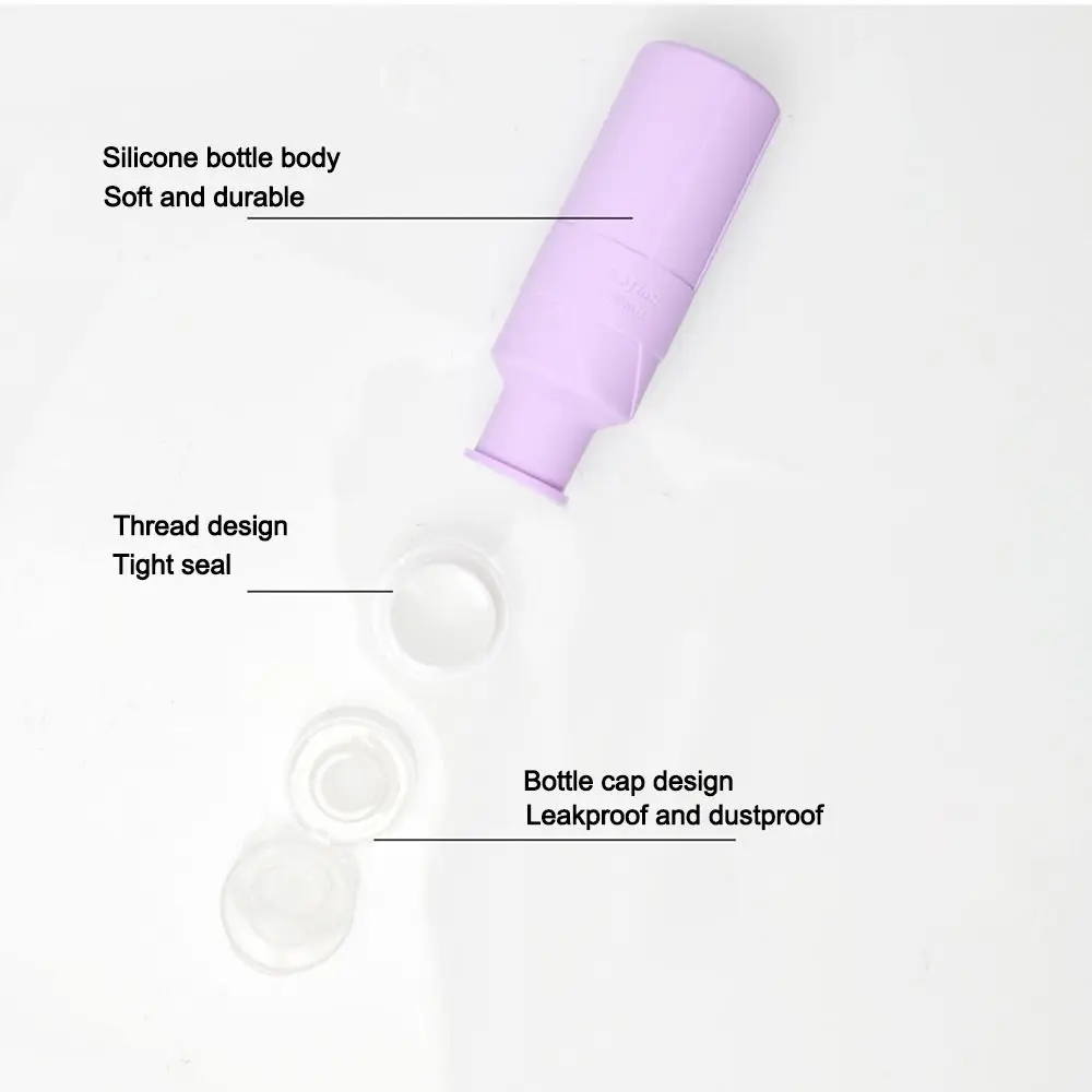New 100ML Silicone Refillable Bottles Large Capacity Squeeze Lotion Container Empty Shampoo Sub-Bottling Travel